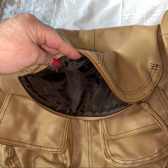 Satchel Bag. Brand NEW.  TAN. Lots of storage. - Picture 2 of 5